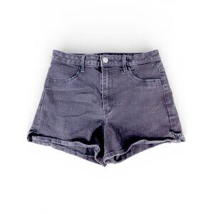 H&M Denim Shorts Womens 6 Gray Stretch High Waist Hot Pants Casual Summer